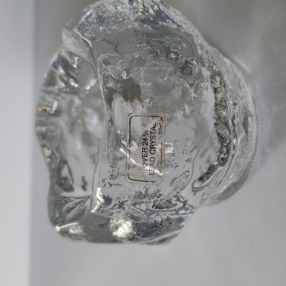 Vintage Austrian crystal snowball ice tea light or votive holder